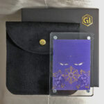 Mahavairocana portable acrylic block displayed with protective pouch and packaging box.