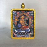 Frontal view of Manjushri Bodhisattva Gau box necklace for Rabbit zodiac guardian.